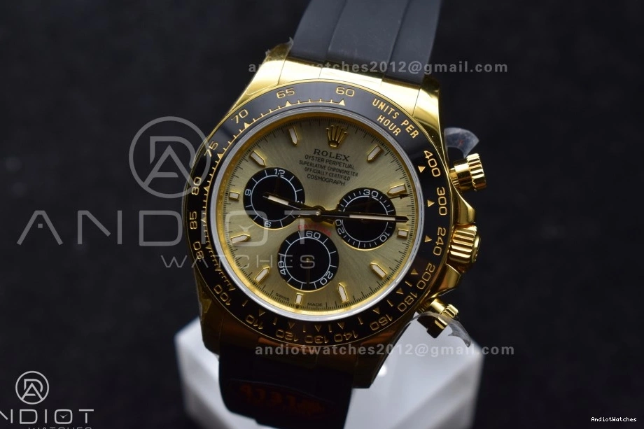 1:1 126518 808 Oysterflex Flexible QF on Black V6 Daytona Dial SH4131 Edition Best (Weighted) Strap YG 0223